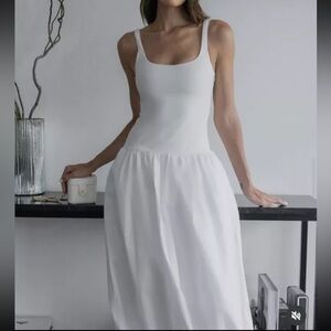 White ballon dress with pockets